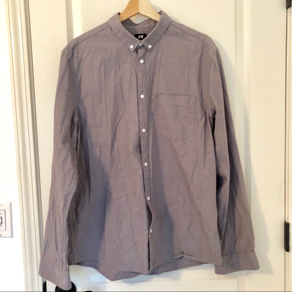 H&M Men’s Gray Button Down Shirt
